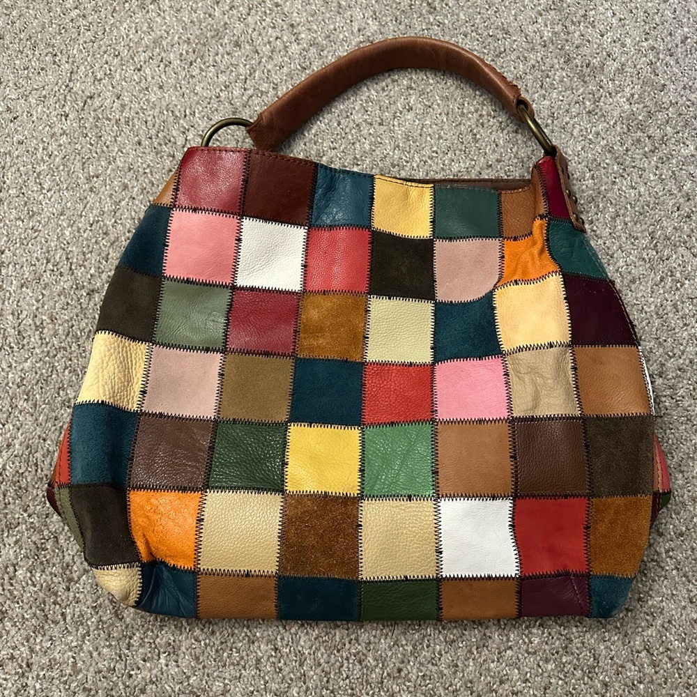 Lucky Brand Multicolor Patchwork Hobo Bag
